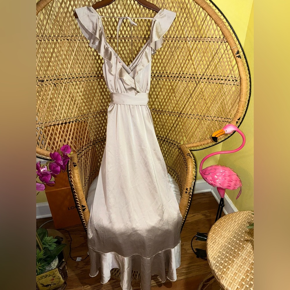 Show Me Your Mumu Samantha Ruffle Wrap Dress Size XS - Picture 3 of 16